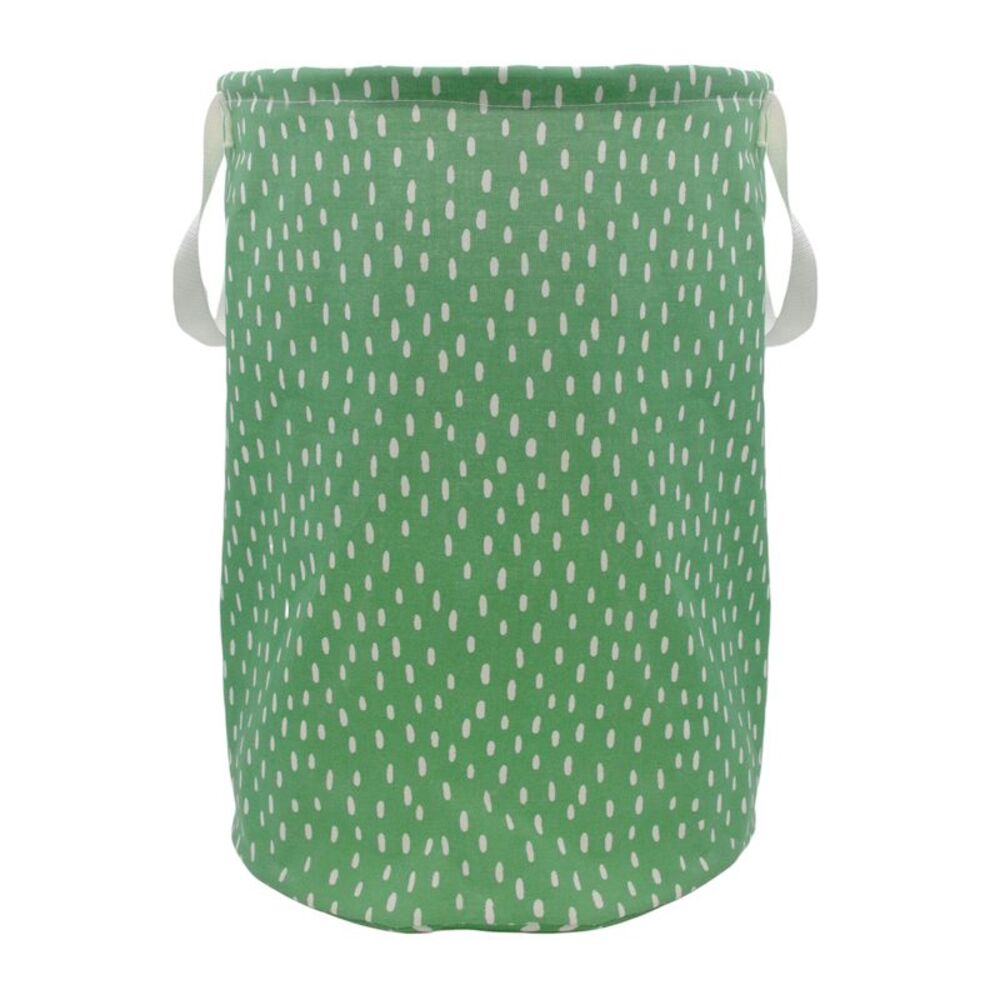 Room Essentials Soft Sided Scrunchable Round Laundry Hamper Crisp Green Dash